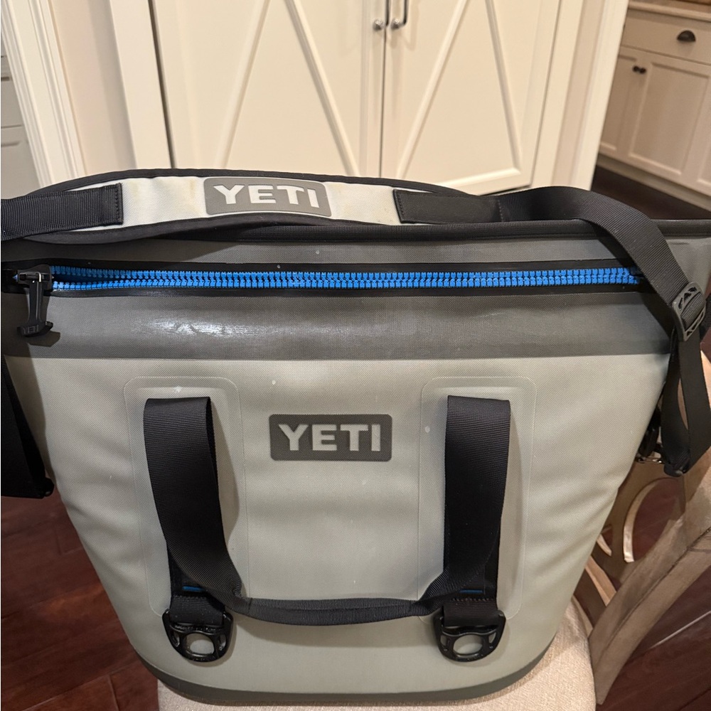 YETI Gray and Black Cooler